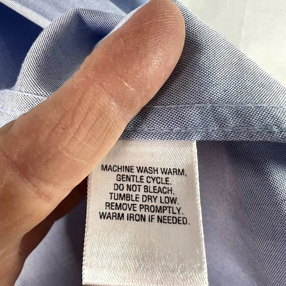 Covington Woman 100% Cotton Striped Blue Button Up Dress Shirt Plus Size 20W‎ - Picture 7 of 9